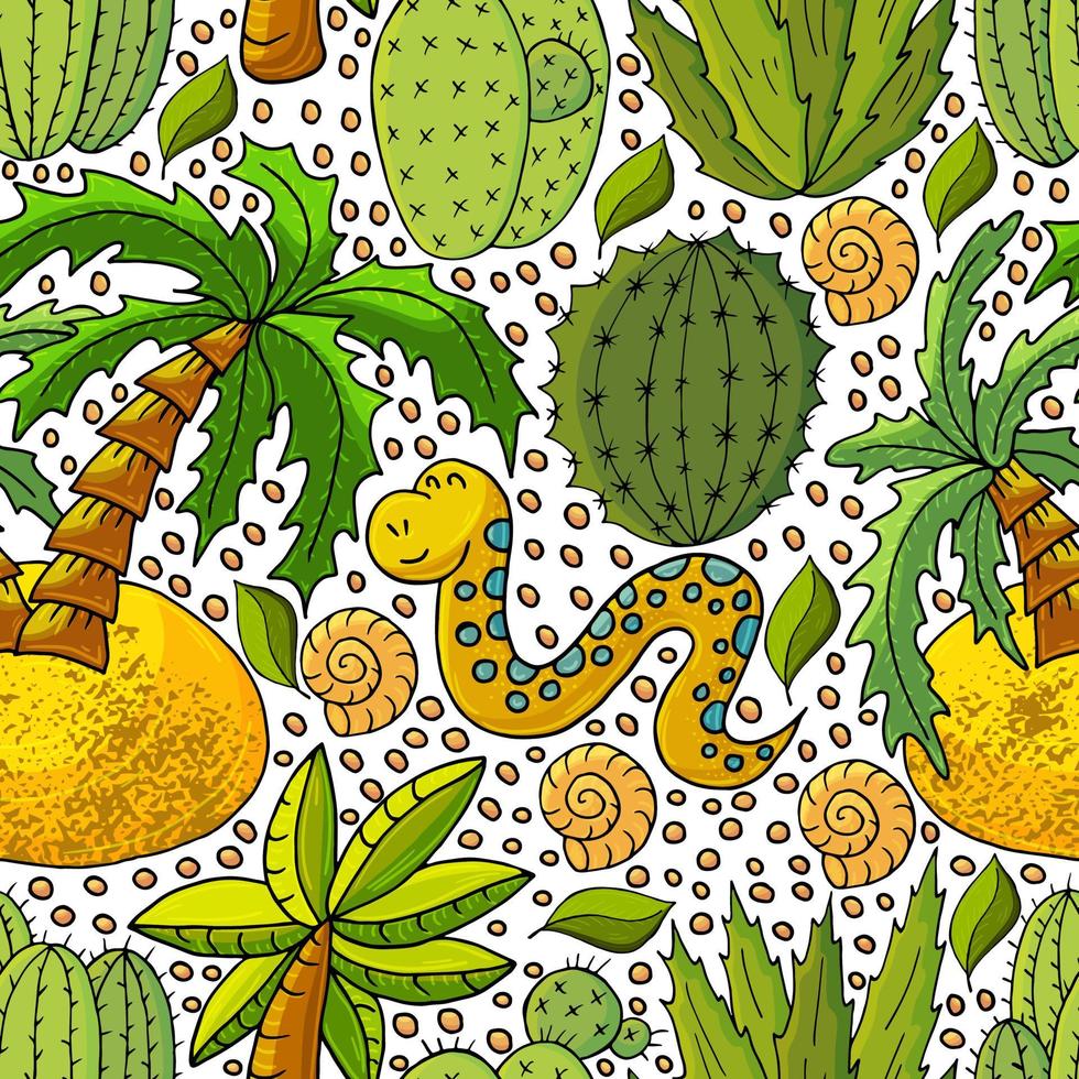 süße Vektor-Illustration. Kakteen, Aloe, Sukkulenten. dekorative Naturelemente vektor