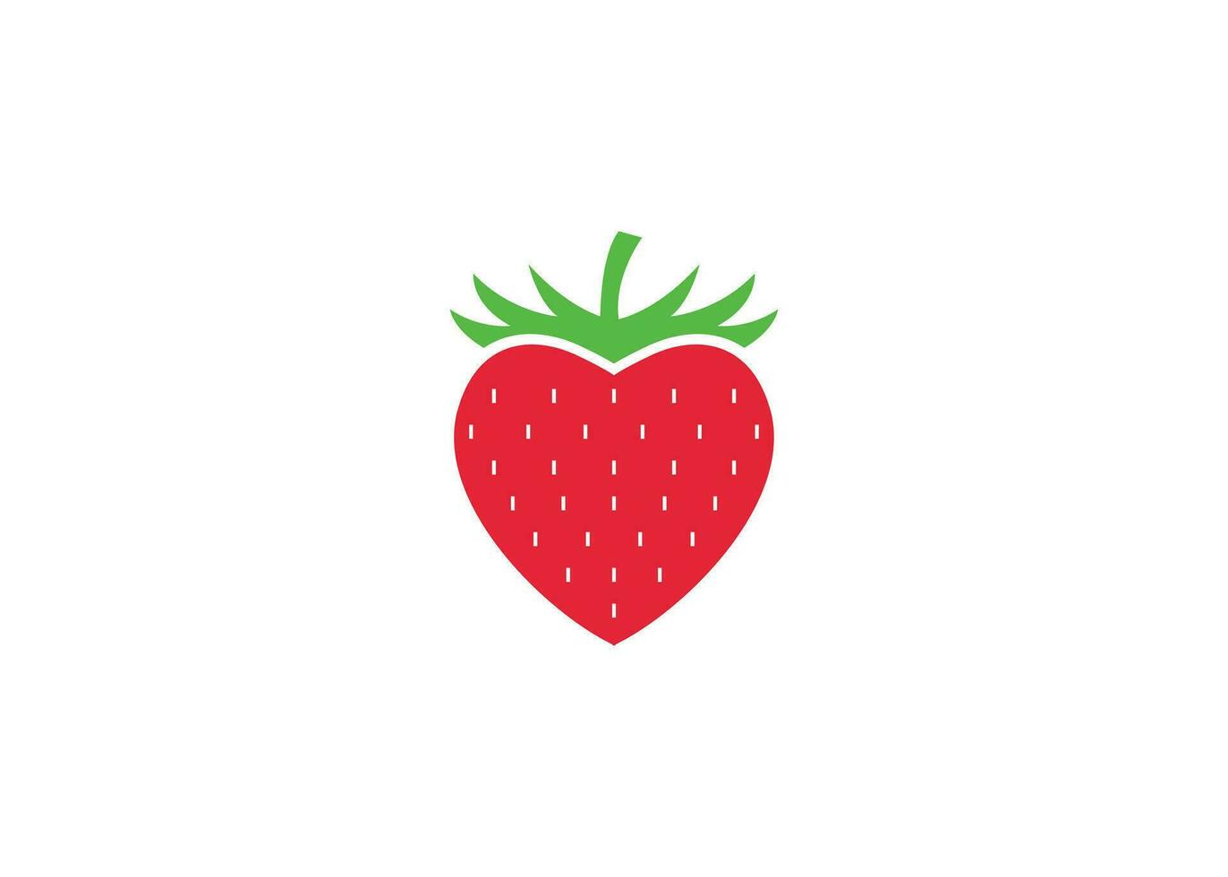Erdbeere Liebe Vektor Logo Design