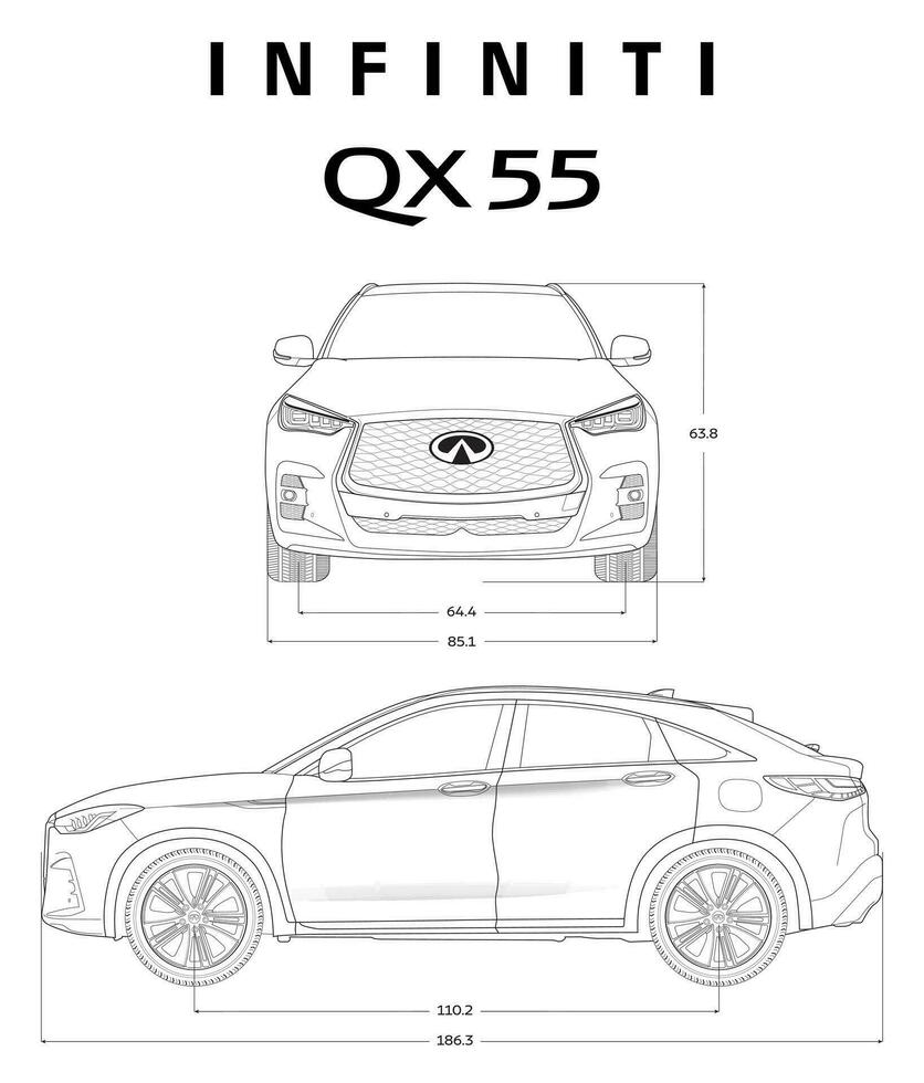 unendlich qx55 2024 Auto Entwurf vektor