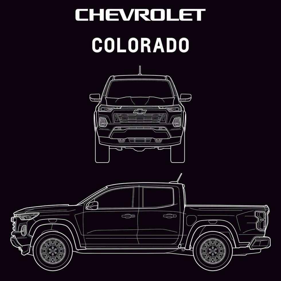 Chevrolet Colorado Auto Entwurf vektor