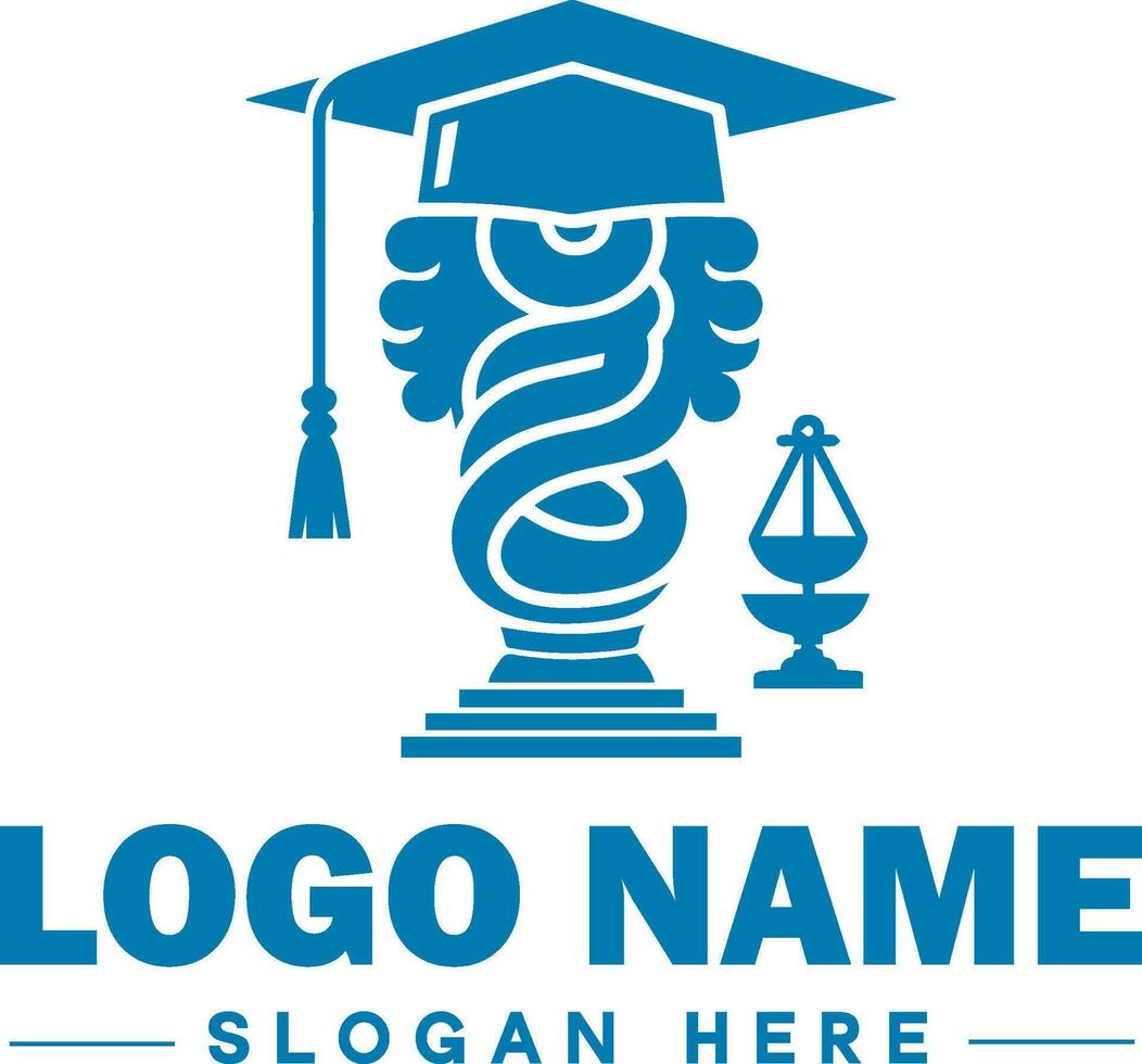 utbildning logotyp för skola, högskola, universitet, inleda och ikon symbol rena platt modern minimalistisk logotyp design redigerbar vektor