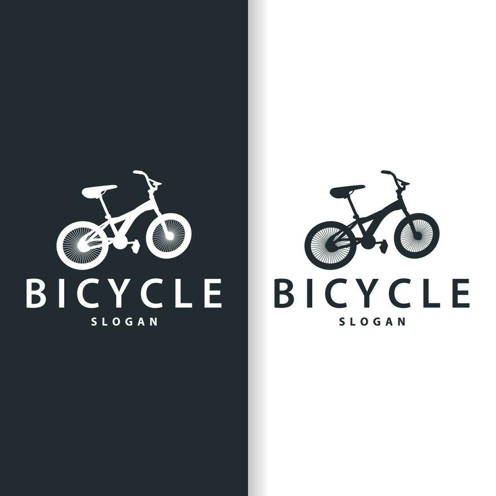 cykel logotyp design cykel sport klubb enkel årgång svart silhuett mall illustration vektor