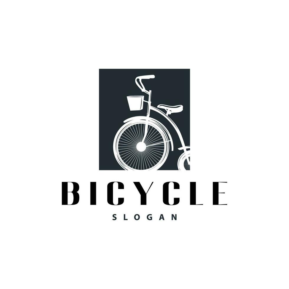 Fahrrad Logo Design Fahrrad Sport Verein einfach Jahrgang schwarz Silhouette Vorlage Illustration vektor