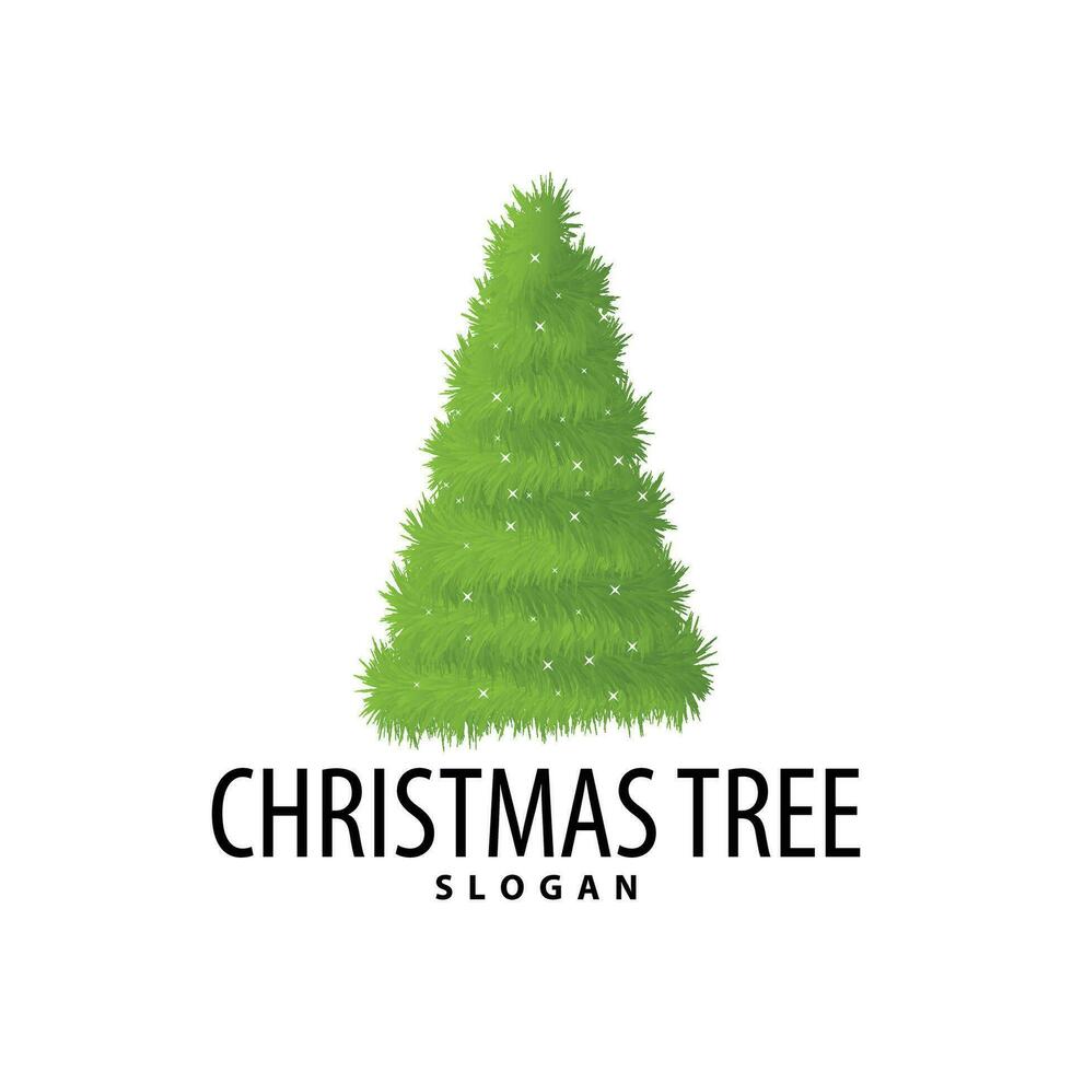 einfach Weihnachten Baum Logo Design mit abstrakt minimalistisch Vektor Illustration Weihnachten Vorlage