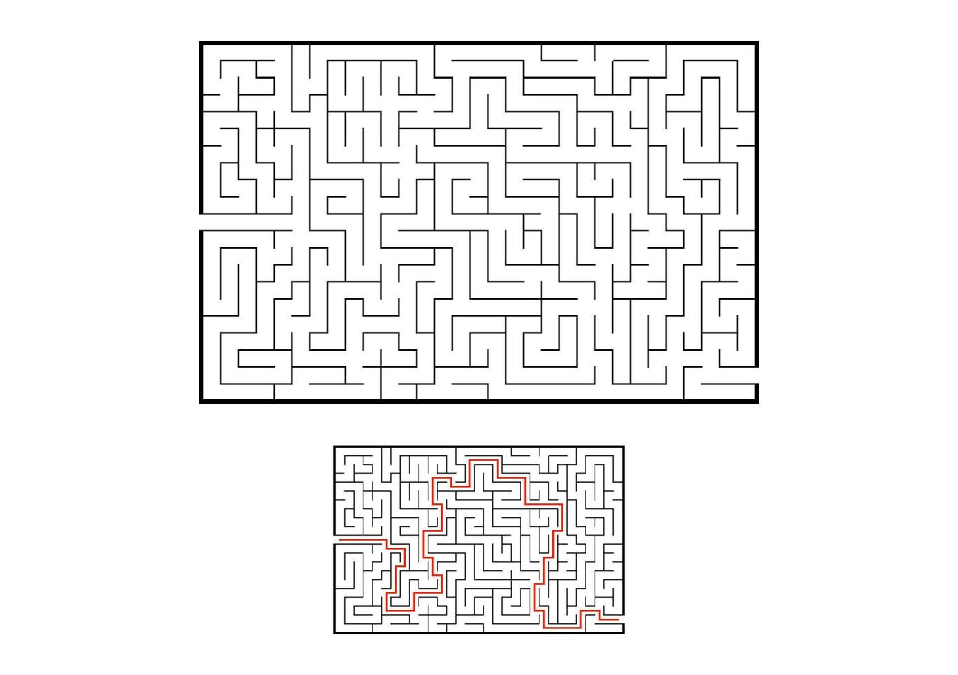 abstakt labyrint. spel för barn. pussel för barn. labyrint. vektor illustration.