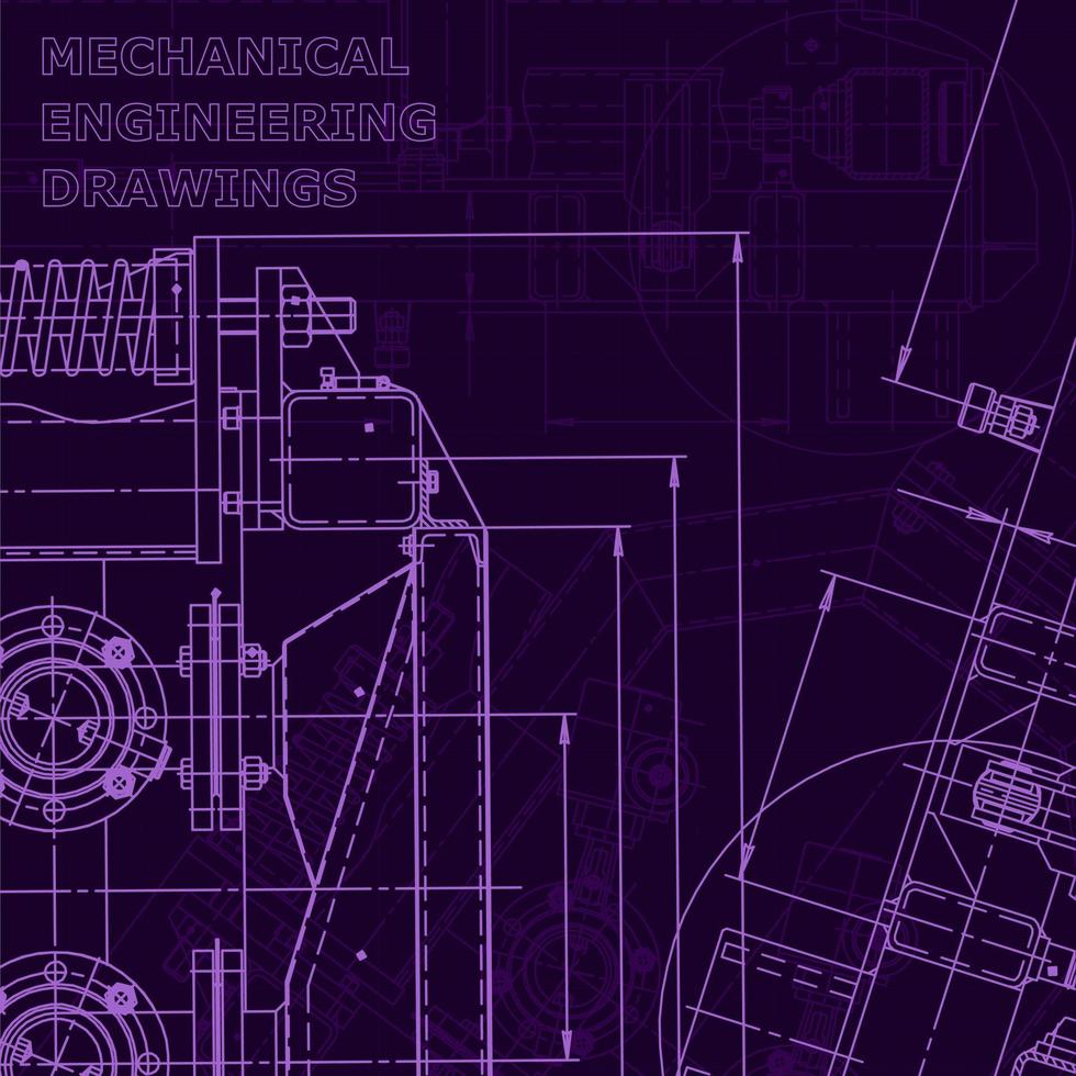 Blaupause, Skizze. Vektor-Engineering-Illustration vektor