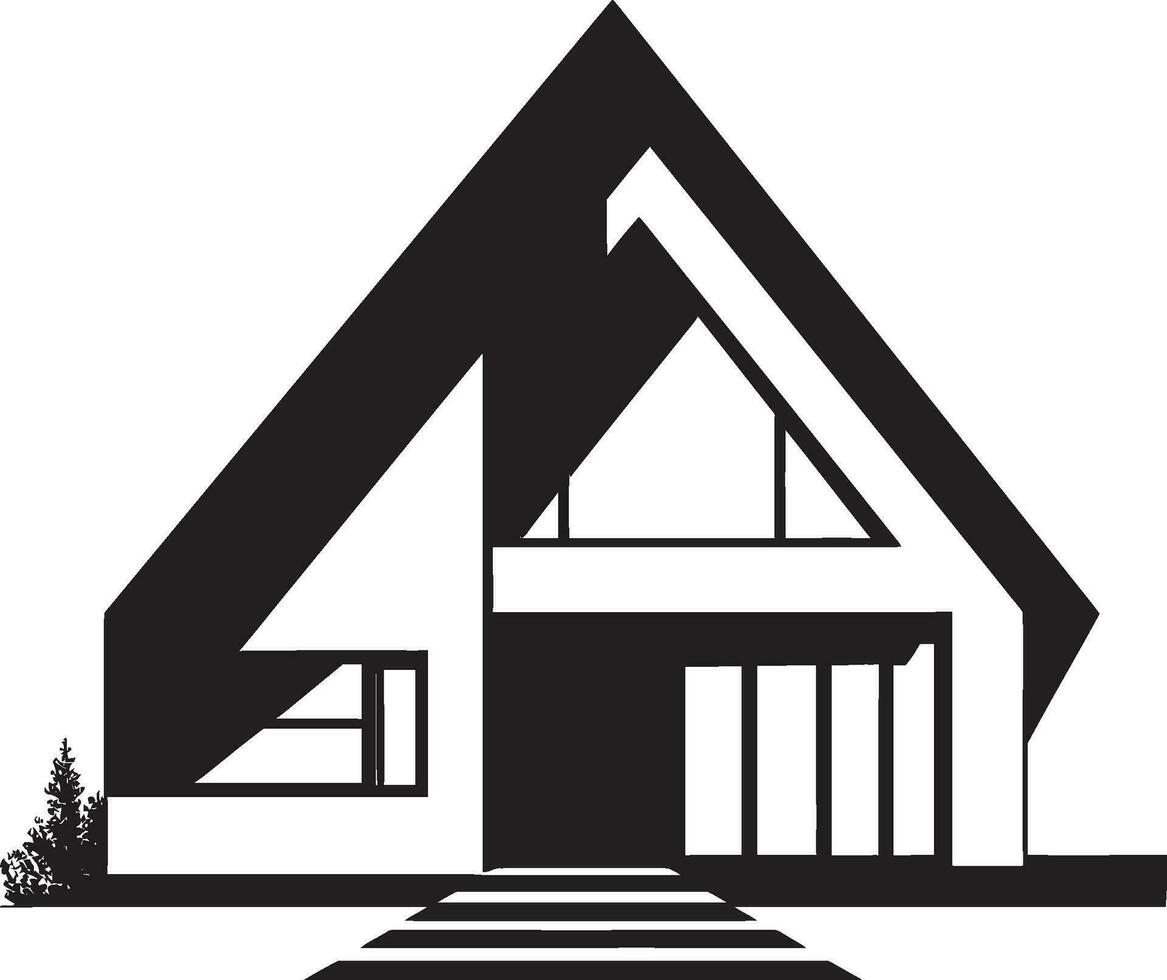 minimalistisch Leben Symbol Haus Design Vektor Emblem simpel Wohnung Kennzeichen minimal Haus Vektor Logo