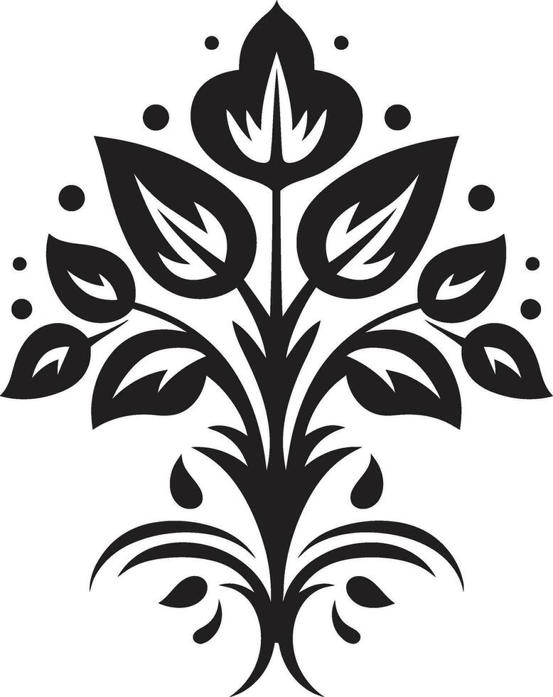 üblich blühen ethnisch Blumen- Logo Symbol Ahnen- Muster dekorativ ethnisch Blumen- Vektor