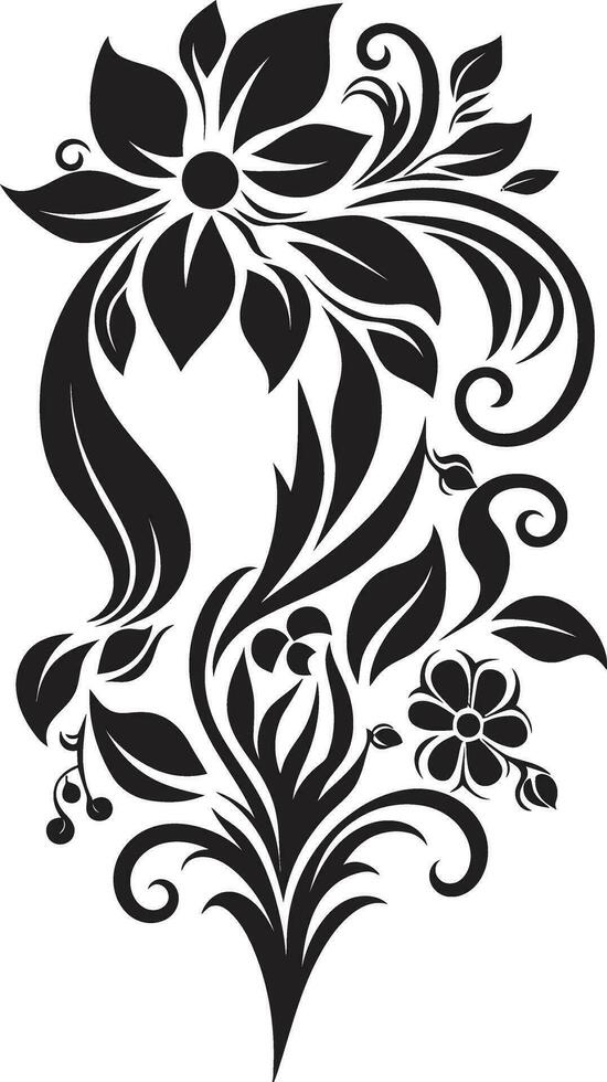 vanlig frodas dekorativ etnisk blommig ikon inneboende arv etnisk blommig vektor symbol