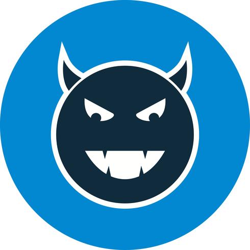 Teufel Emoji-Vektor-Symbol vektor