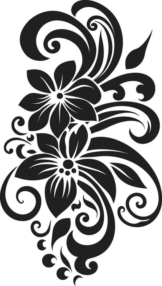 einheimisch Muster dekorativ ethnisch Blumen- Vektor Stammes- blühen ethnisch Blumen- Emblem Symbol