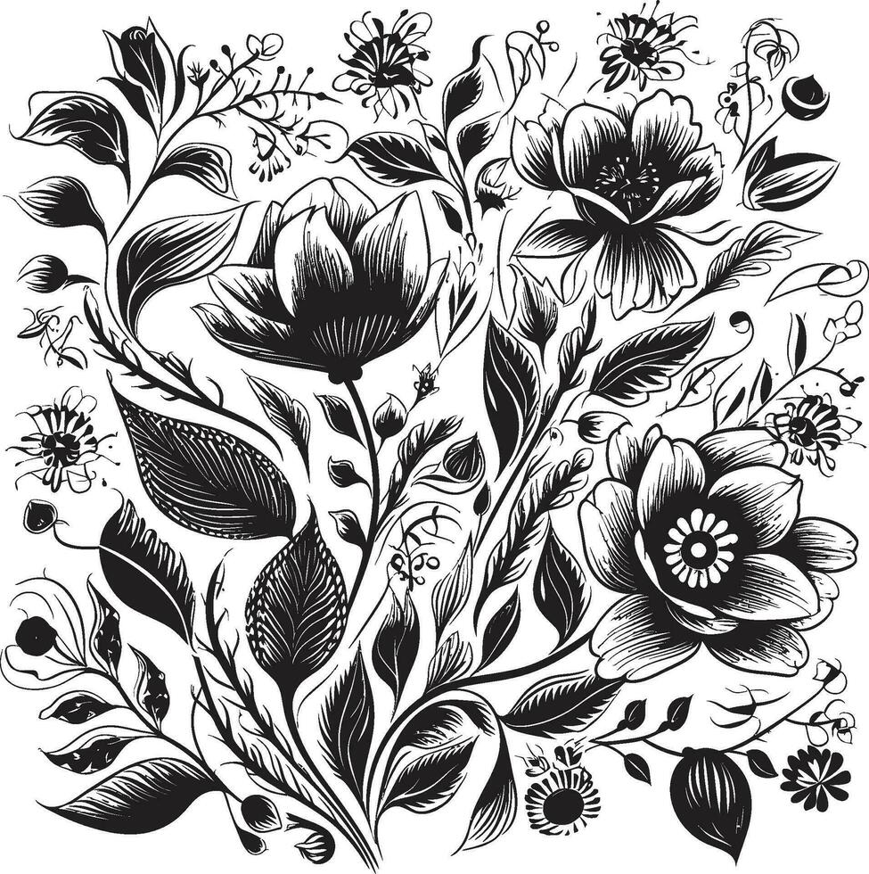 blühend Eleganz Vektor Blumen- Logo Design verzaubert Garten Blumen- Hintergrund Emblem