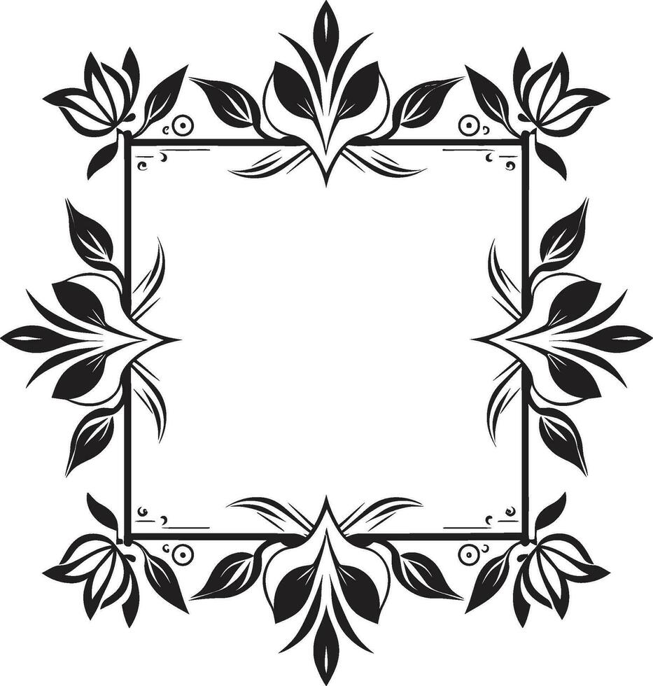 symmetrisch Blütenblatt Muster geometrisch Blumen- Symbol botanisch Gitterwerk schwarz Vektor Design