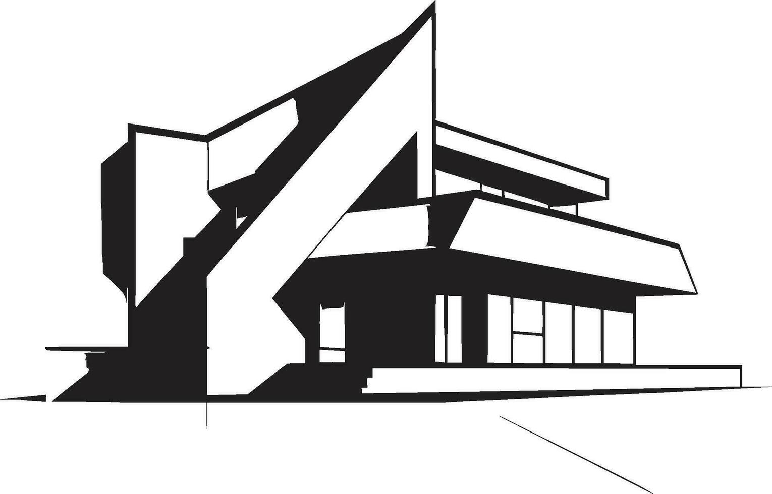 modern Minimalismus Emblem Haus Design Vektor Symbol einfach Lebensraum Kennzeichen minimal Haus Design im Vektor