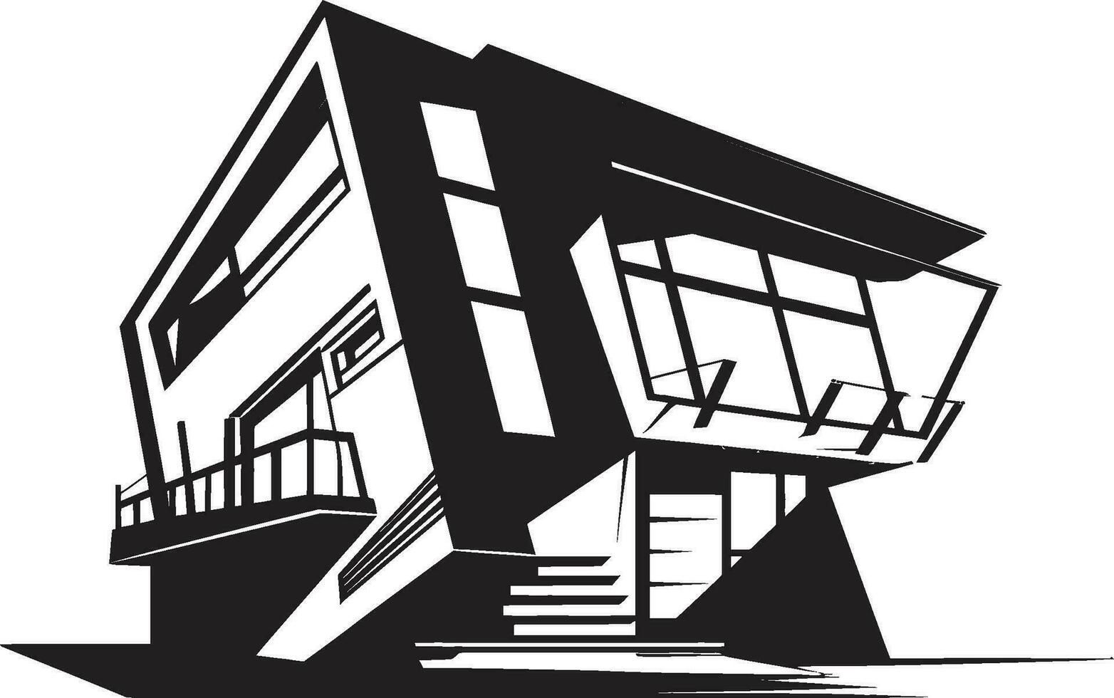 modern hus mark arkitektur aning vektor logotyp arkitektonisk briljans symbol hus design vektor ikon