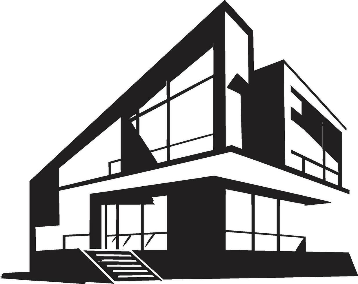 innovativ Gehäuse Kennzeichen die Architektur Design Vektor Logo kreativ Wohnung Eindruck Haus Idee Vektor Symbol