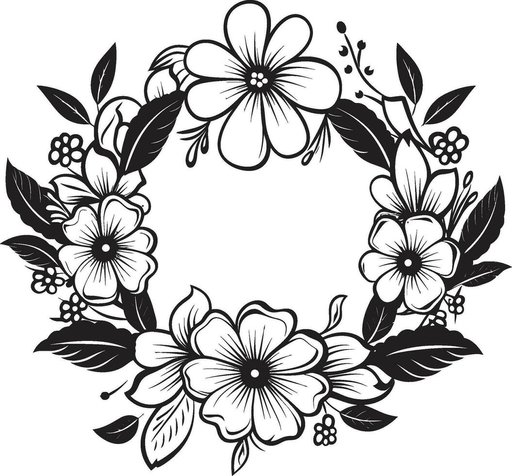 wunderlich Hochzeit Blüten Vektor Blumen- Emblem modern Blumen- Eleganz schwarz Hochzeit Logo Design