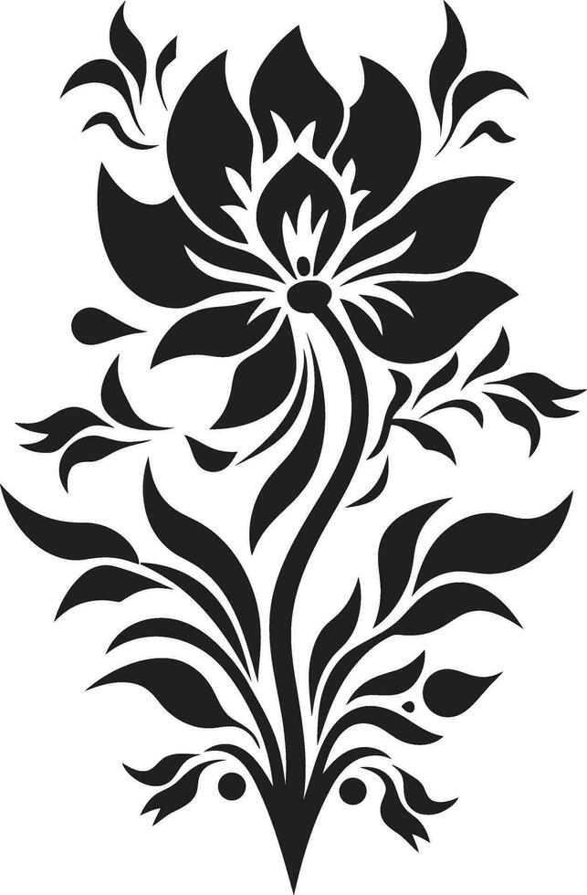 arv trådar etnisk blommig vektor symbol vanlig charm etnisk blommig logotyp ikon