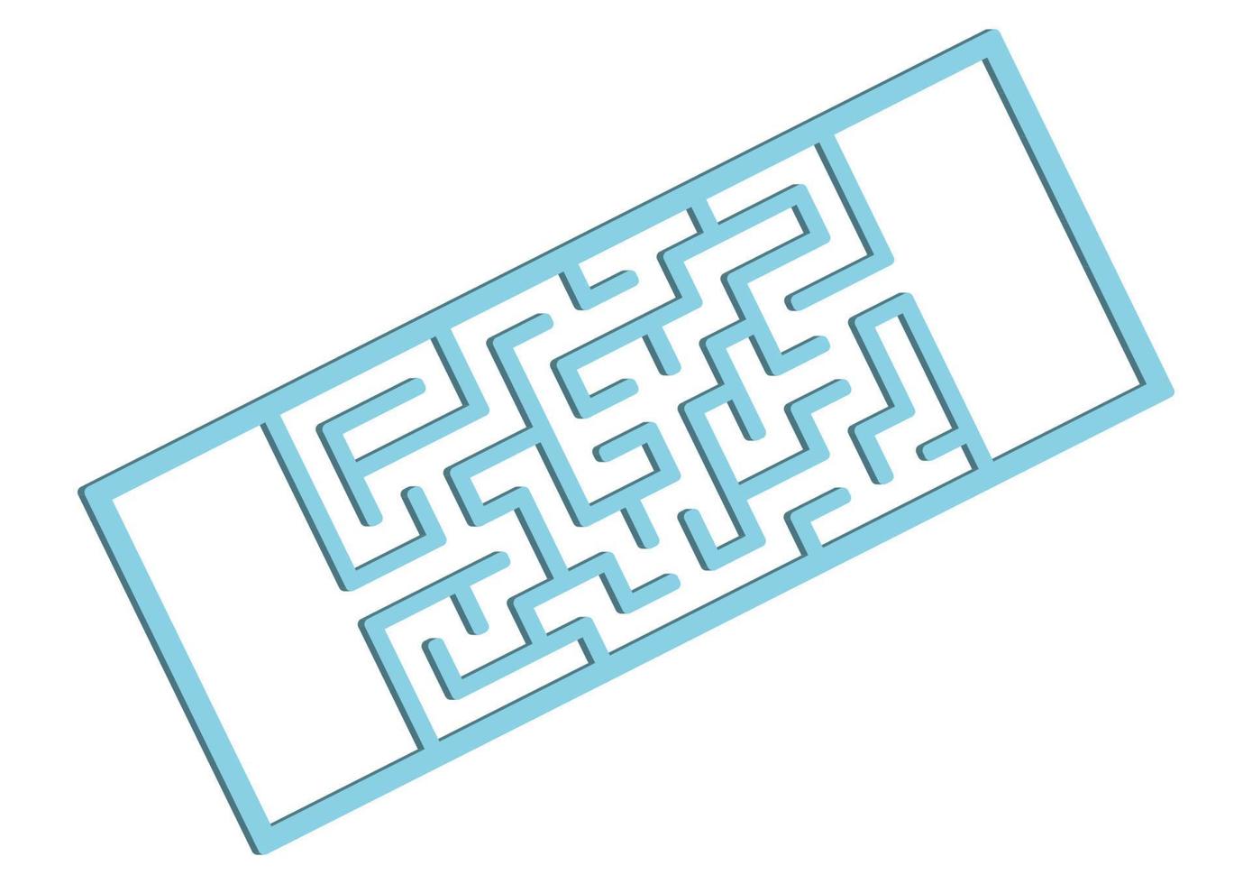 abstraktes Labyrinth. Spiel für Kinder. Puzzle für Kinder. Labyrinth Rätsel. Farbe-Vektor-Illustration. vektor