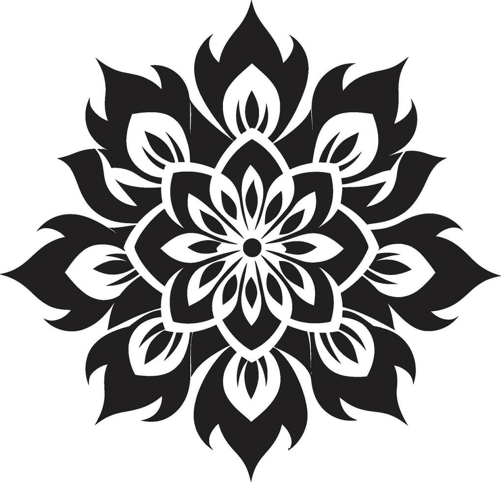 graciös blommig minimalism svart vektor ikon rena konstnärlig blomma minimal hand dragen emblem