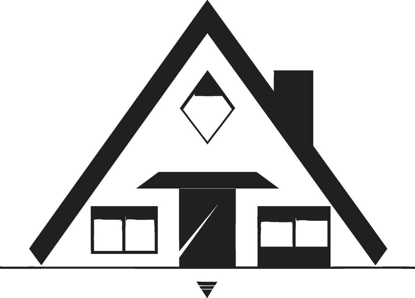 samtida bostad ikon minimal hus vektor emblem propert bostad symbol hus design vektor logotyp