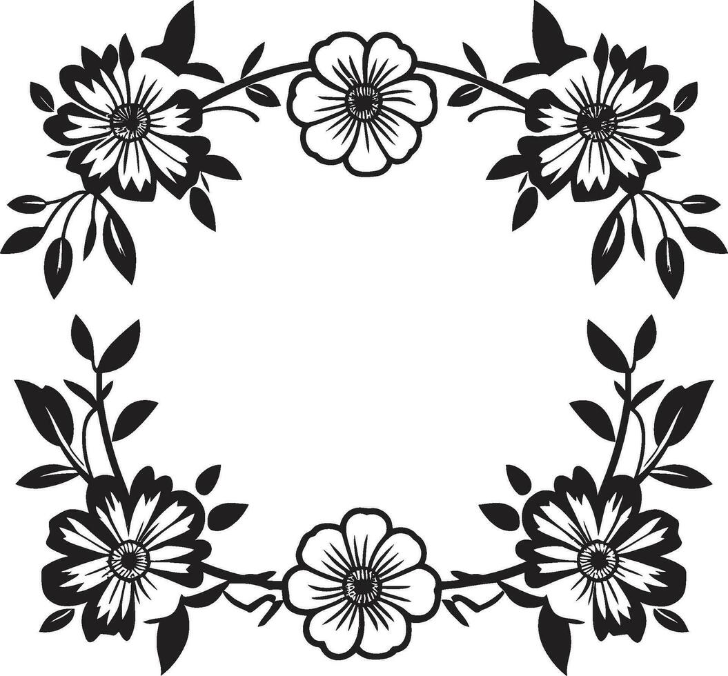 Eleganz im Fliesen geometrisch Blumen- Symbol abstrakt Blütenblatt Muster schwarz Logo mit Blumen vektor