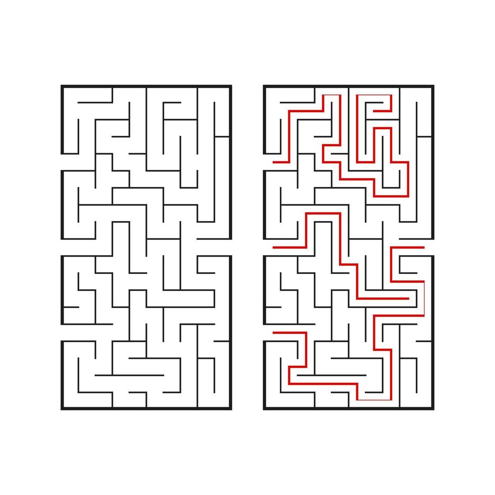 abstraktes Labyrinth. Spiel für Kinder. Puzzle für Kinder. Labyrinth Rätsel. Vektor-Illustration vektor