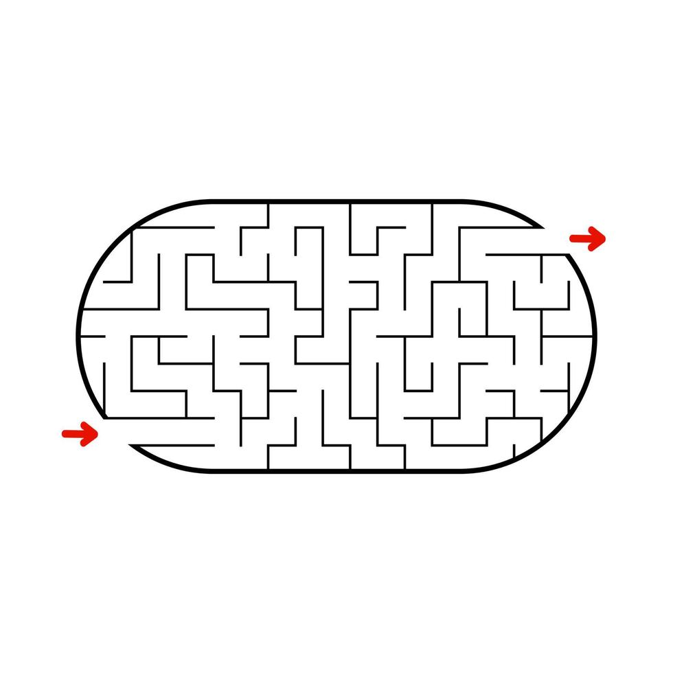 abstraktes Labyrinth. Spiel für Kinder. Puzzle für Kinder. Labyrinth Rätsel. Vektor-Illustration. vektor