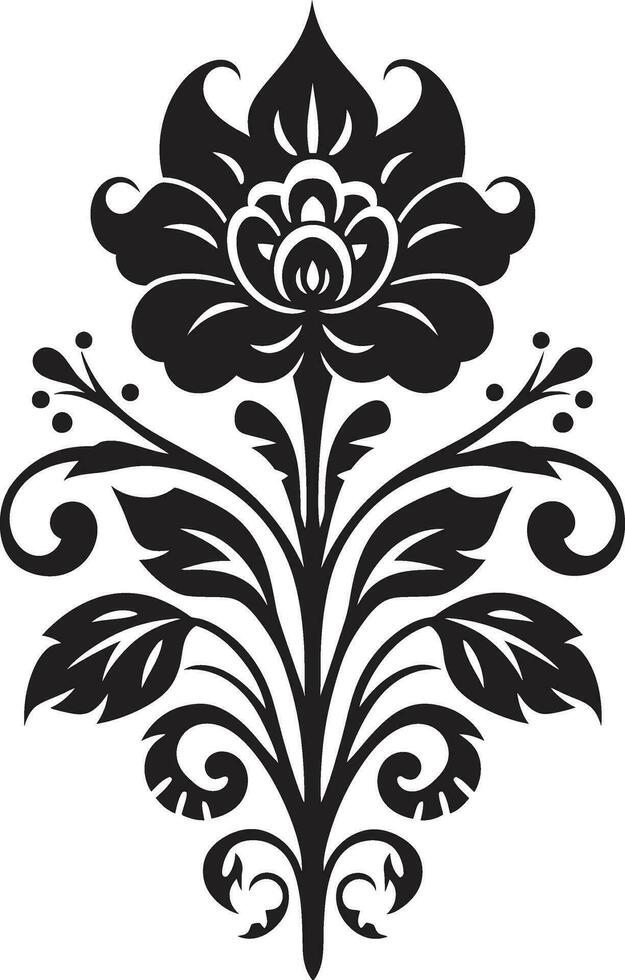 folklore i blomma etnisk blommig symbol design tillverkad arv dekorativ etnisk blommig vektor