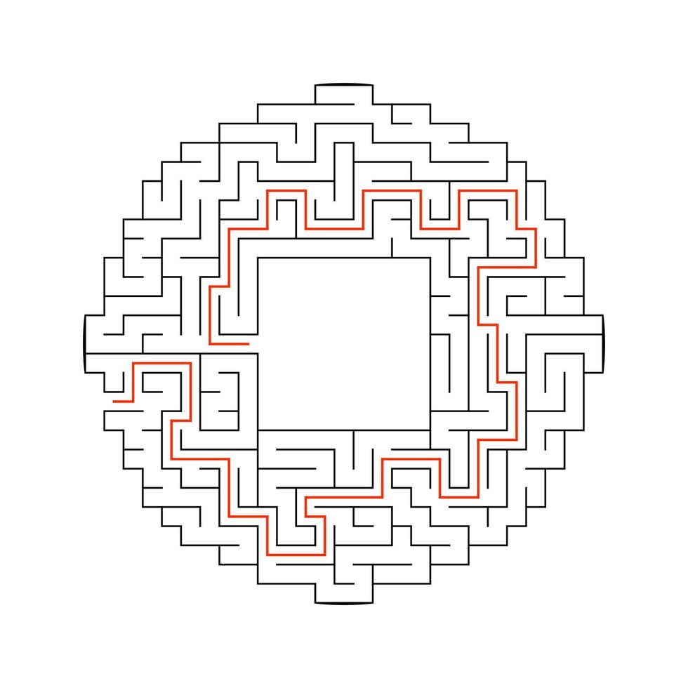 abstraktes Labyrinth. Spiel für Kinder. Puzzle für Kinder. Labyrinth Rätsel. Vektor-Illustration vektor