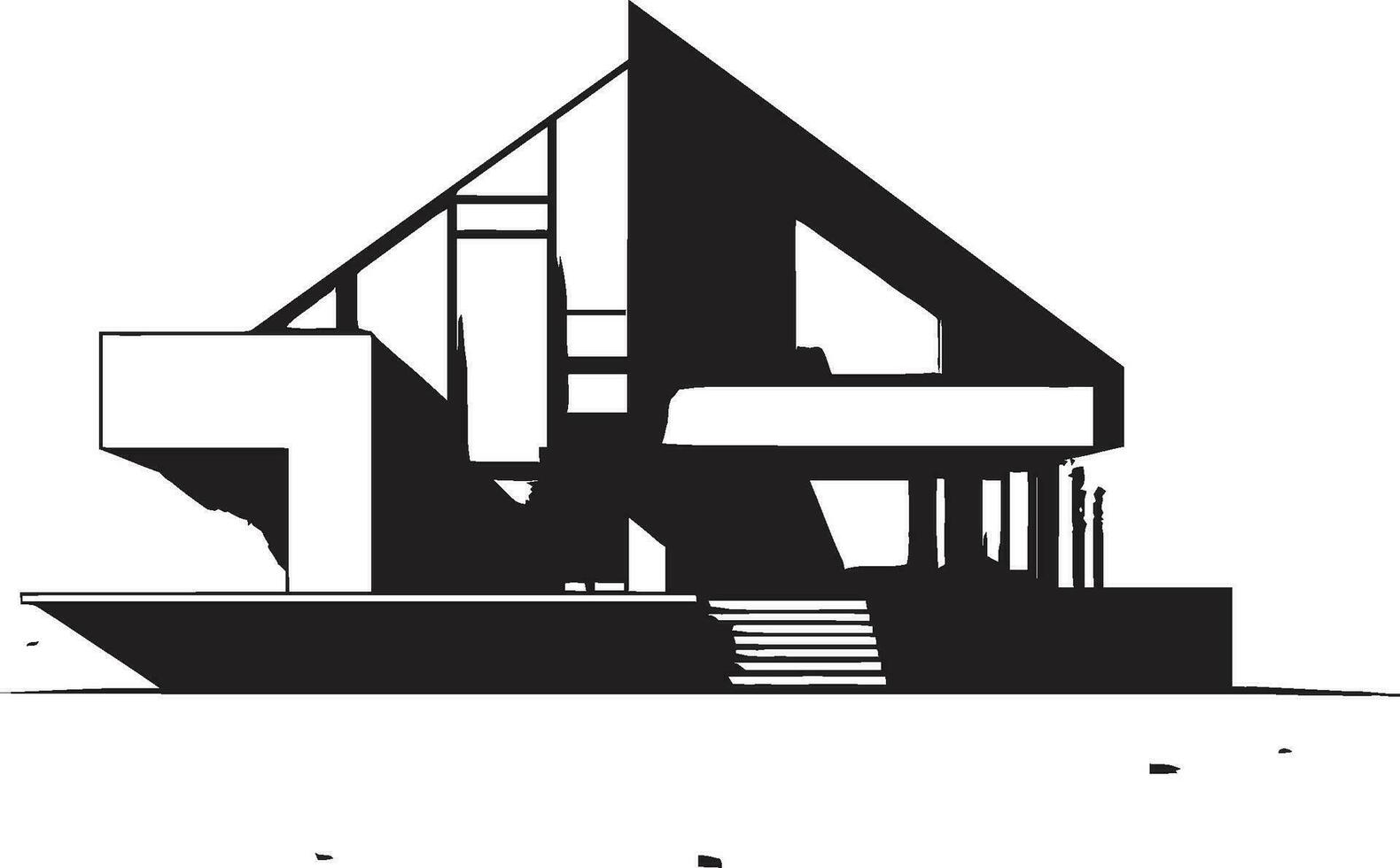 innovativ hus mark arkitektur design vektor logotyp kreativ bostad intryck hus aning vektor ikon