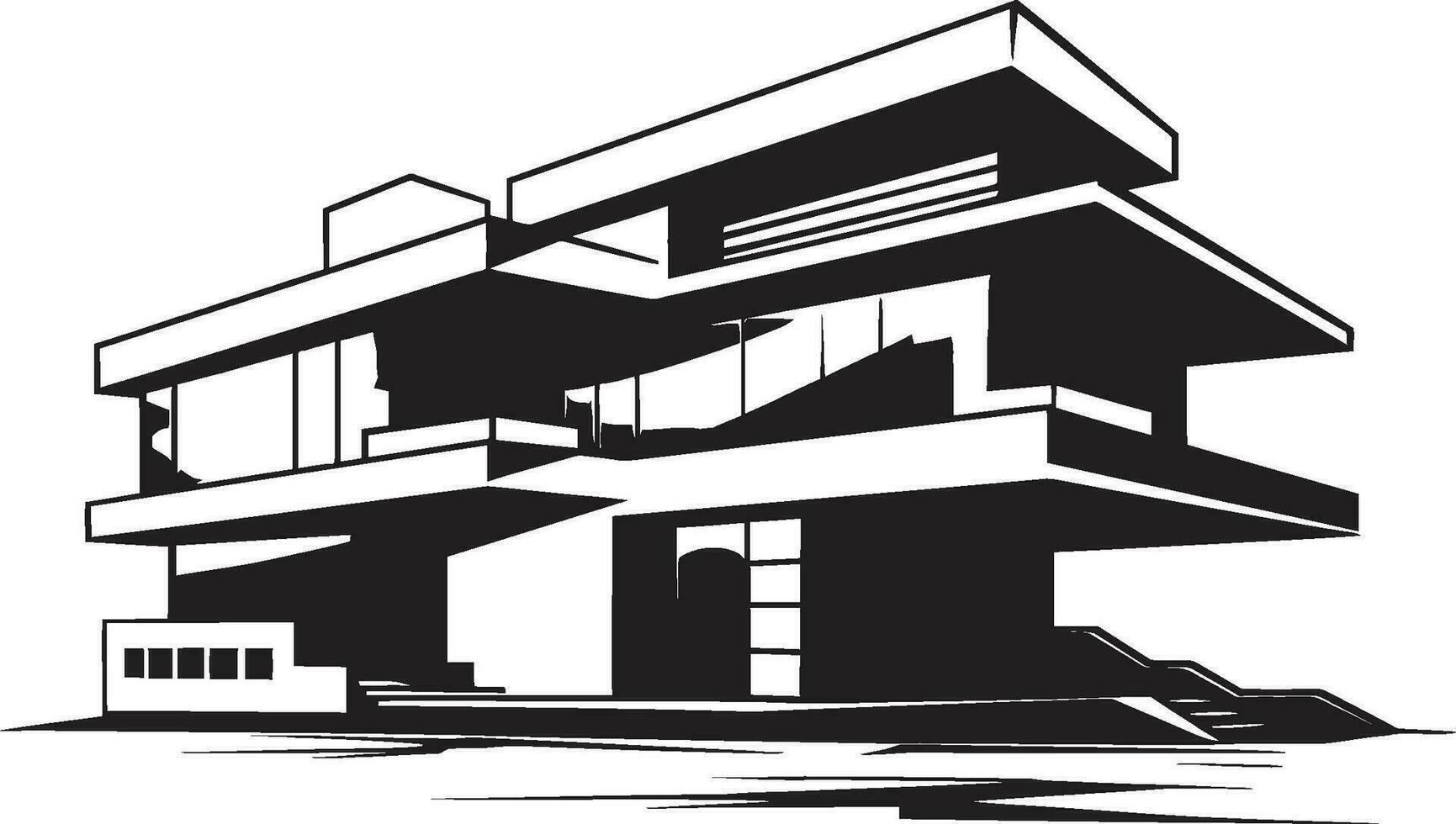 innovativ Gehäuse Kennzeichen die Architektur Design Vektor Logo kreativ Wohnung Eindruck Haus Idee Vektor Symbol