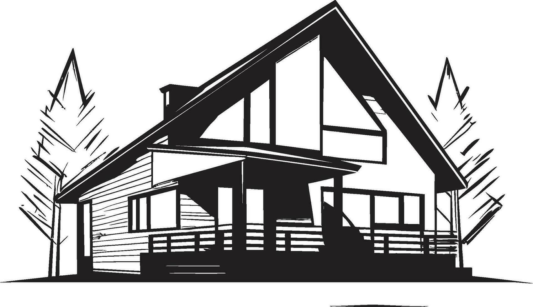 futuristisch Residenz Symbol Haus Idee Design im Vektor modern Gehäuse Kennzeichen die Architektur Idee Vektor Logo