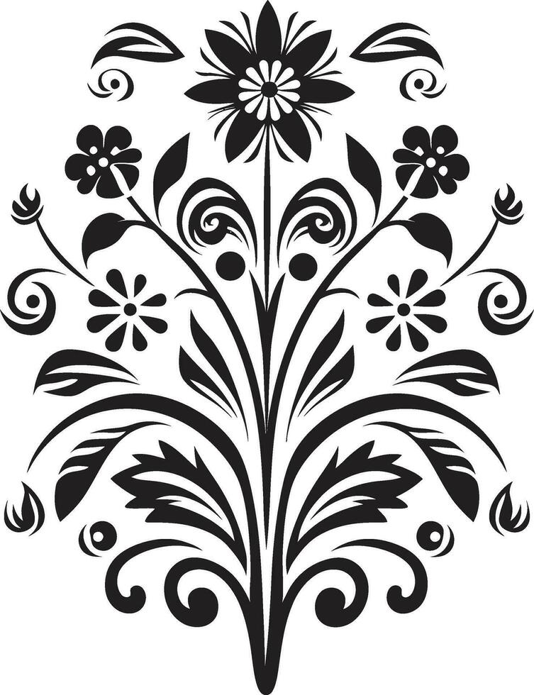 traditionell gedeihen dekorativ ethnisch Blumen- Vektor ethnisch blühen Blumen- Emblem Logo Symbol