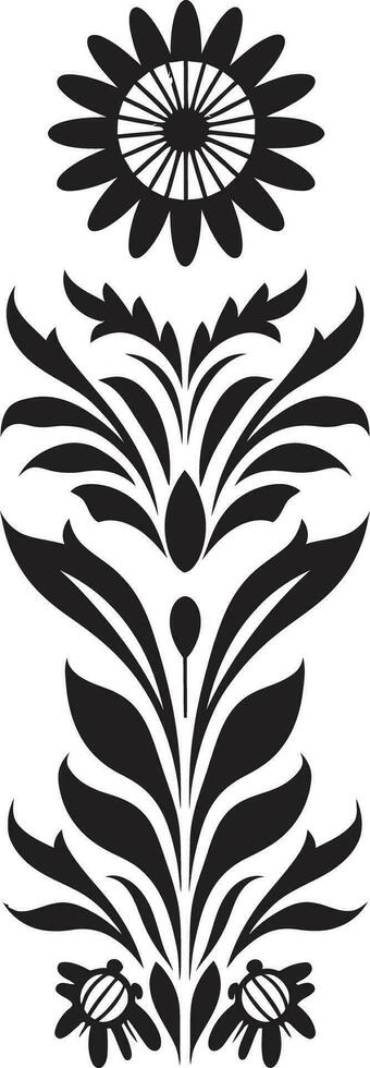 botanisch Eleganz dekorativ Blumen- Rand Design künstlerisch Ranke Akzente Linie Vektor Logo Symbol