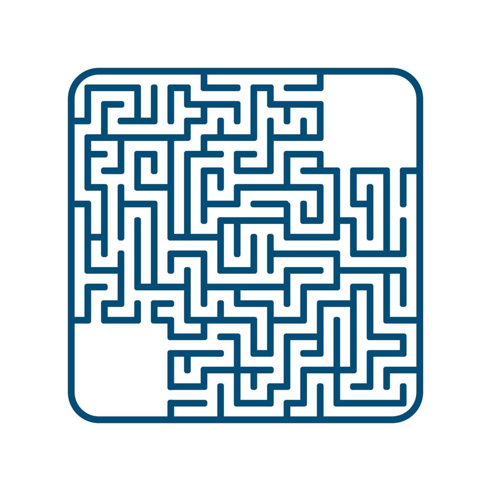 abstraktes Labyrinth. Spiel für Kinder. Puzzle für Kinder. Labyrinth Rätsel. Farbe-Vektor-Illustration. vektor