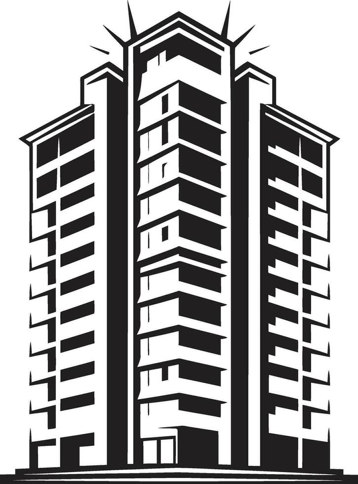 metropol spektrum flera våningar stadsbild vektor design stadens centrum förundras multifloral byggnad vektor ikon