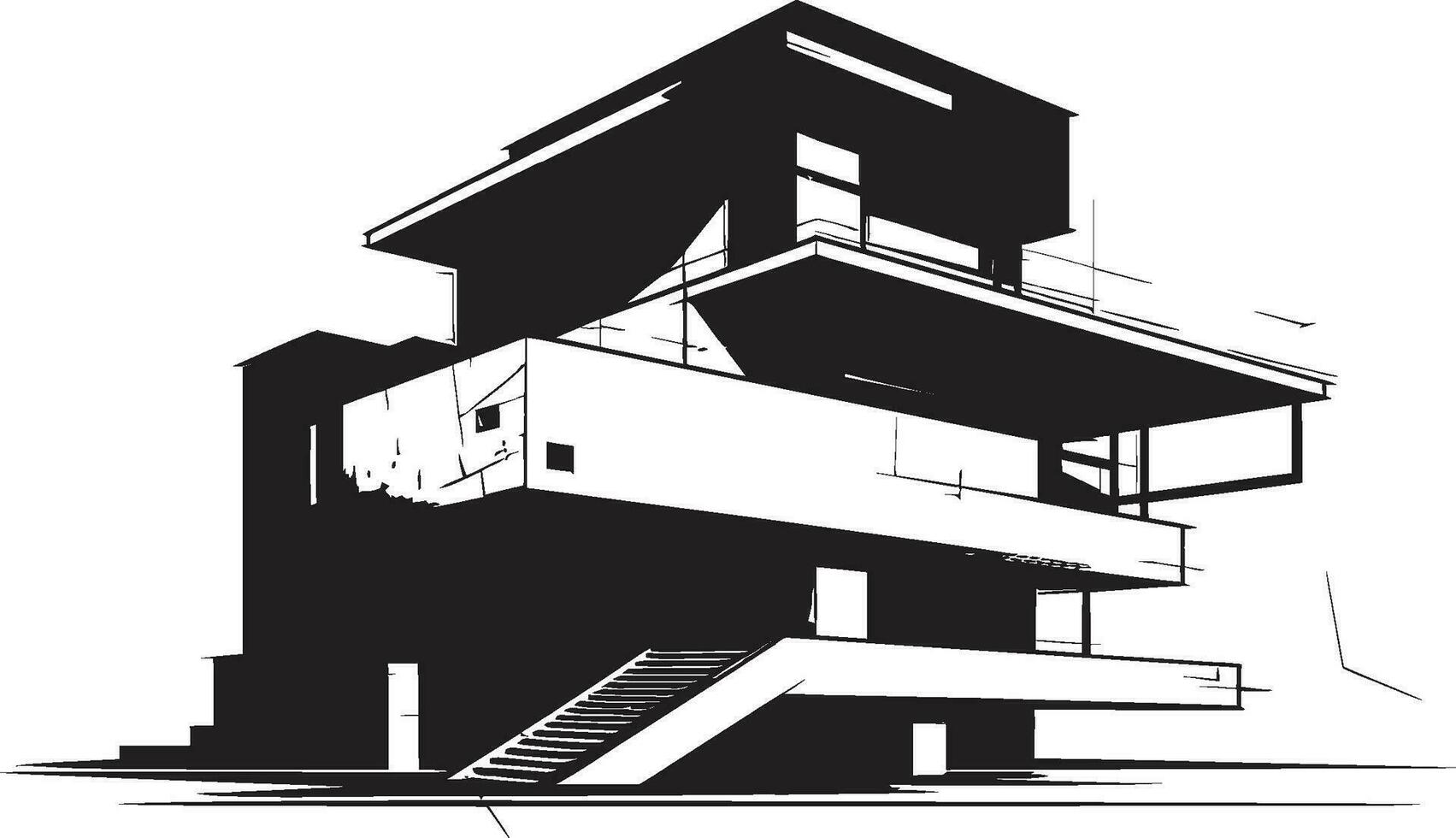 samtida bostad väsen eleganta modern hus design vektor ikon chic livsmiljö mark modern hus design vektor logotyp