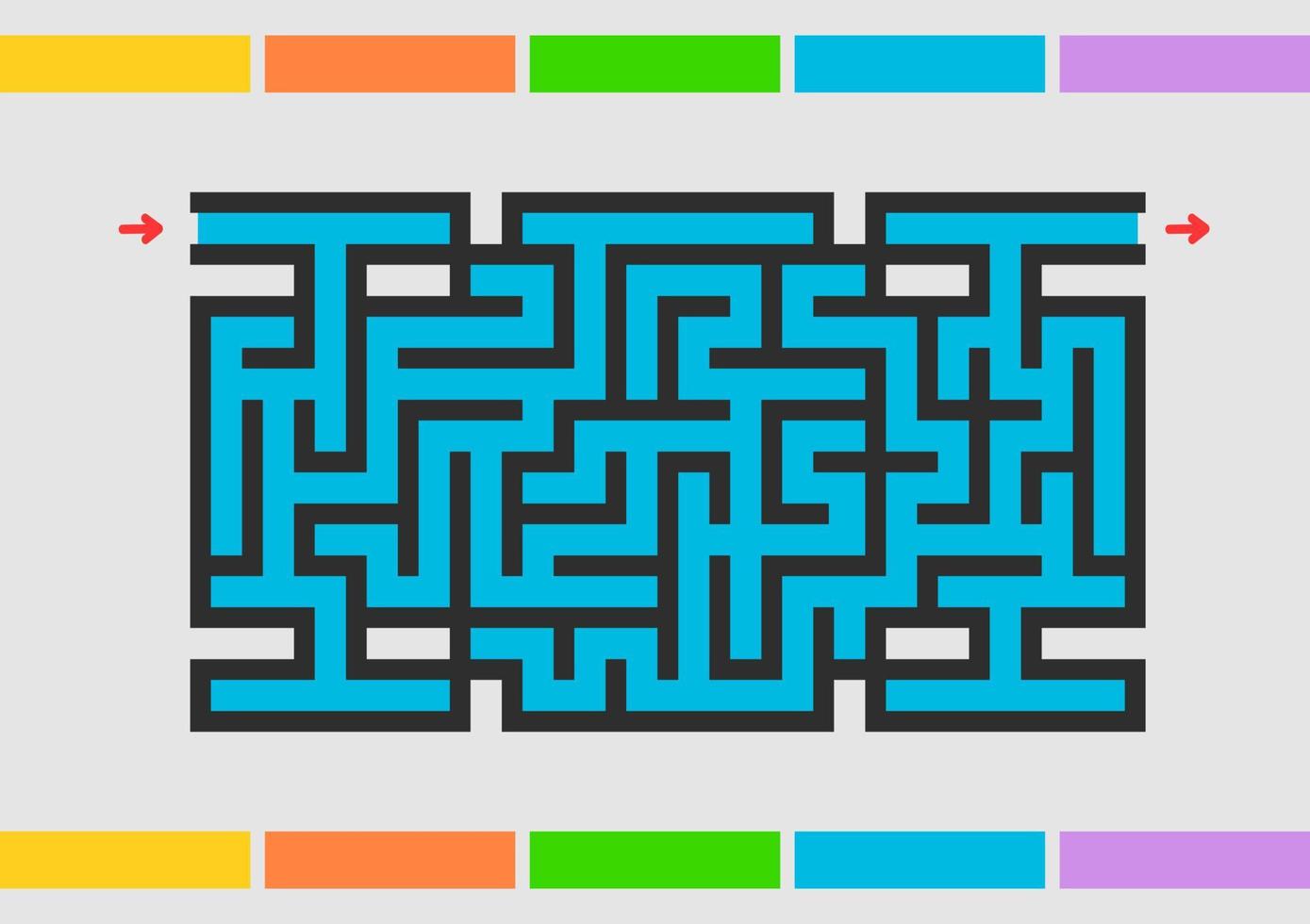 abstraktes Labyrinth. Spiel für Kinder. Puzzle für Kinder. Labyrinth Rätsel. Farbe-Vektor-Illustration. vektor