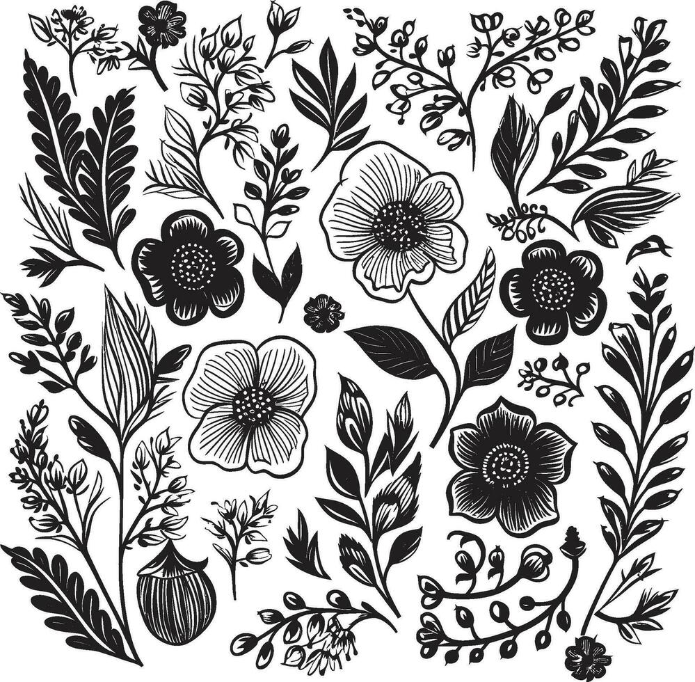 verzaubert Garten Blumen- Hintergrund Emblem wunderlich blüht Vektor Blumen- Symbol Design