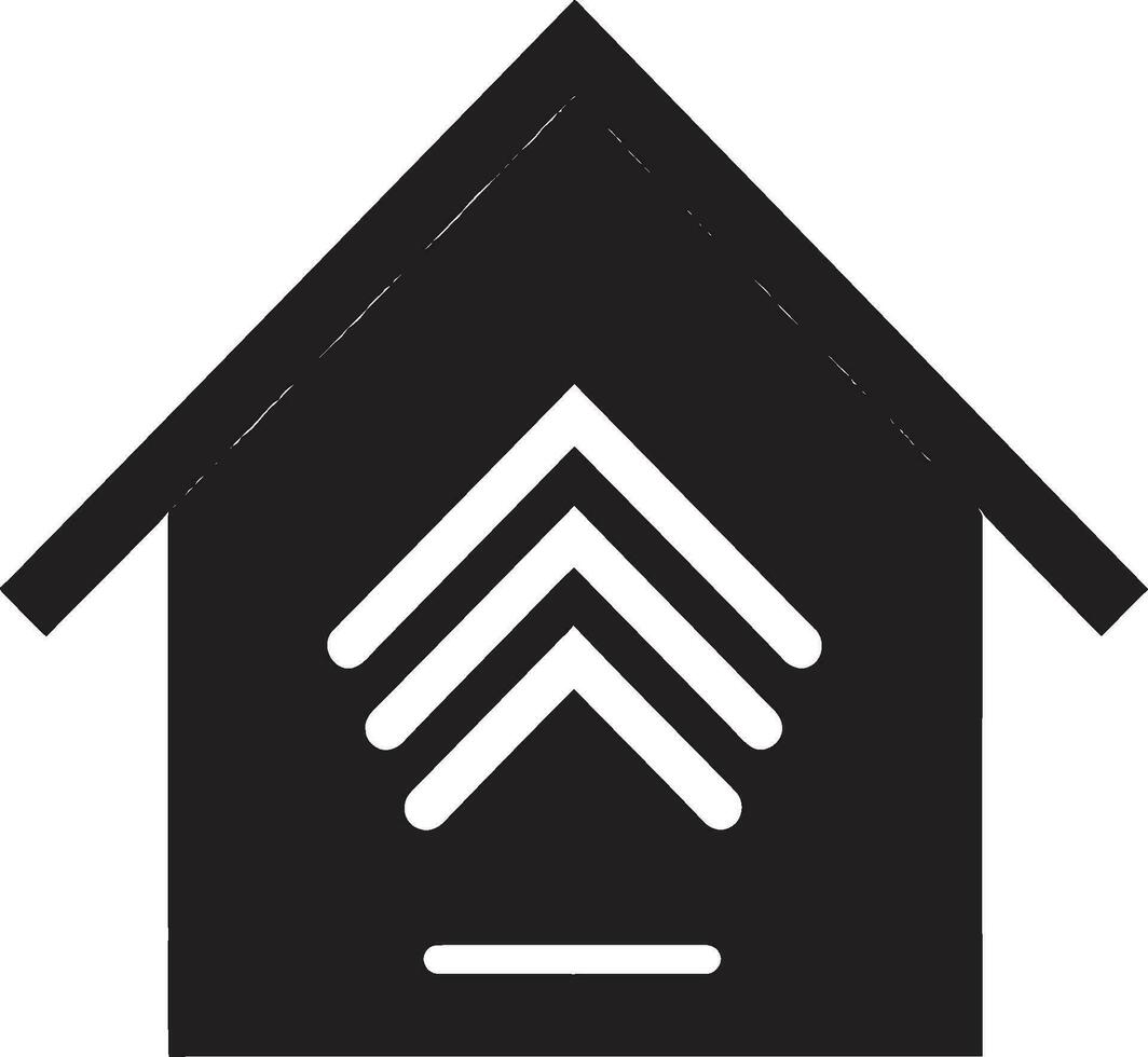 einfach Lebensraum Kennzeichen minimal Haus Design im Vektor zeitgenössisch Wohnung Symbol minimal Haus Vektor Emblem