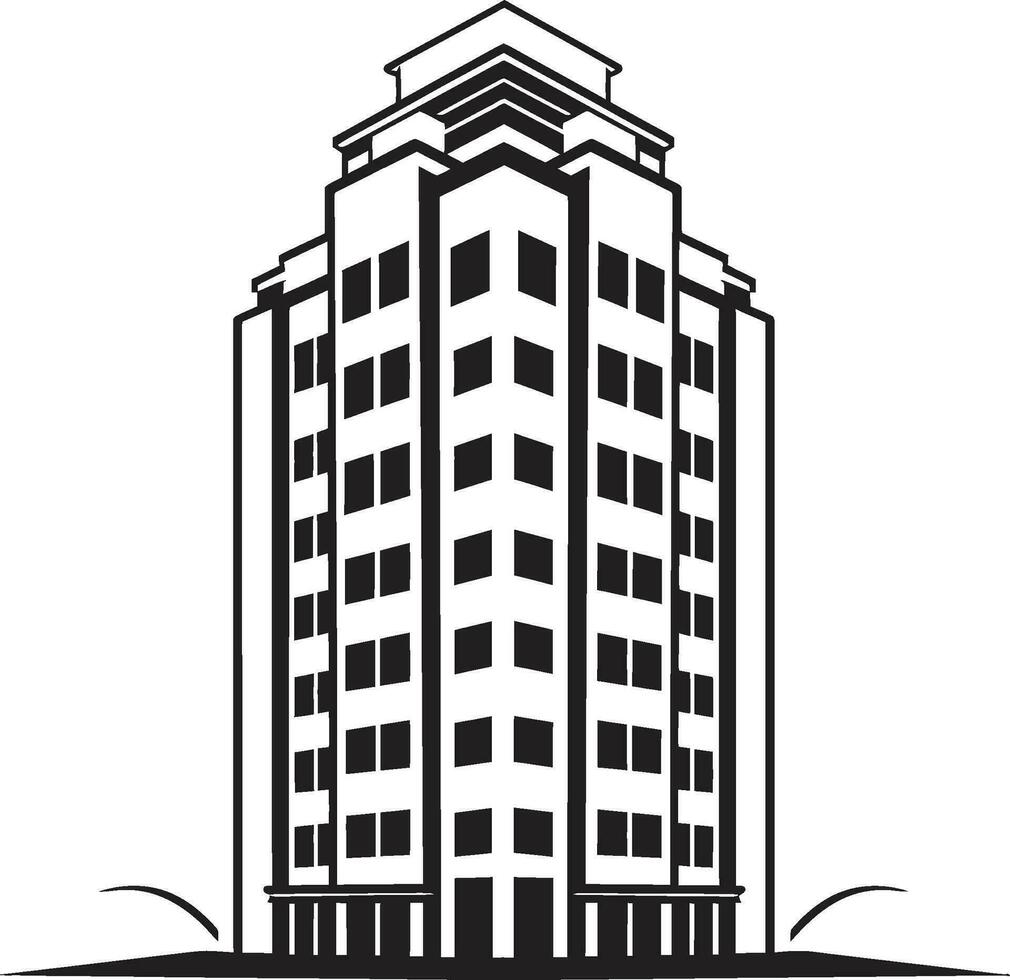 stadens centrum förundras väsen multifloral skyskrapa vektor logotyp design stad vista horisonter matris flera våningar urban vektor emblem