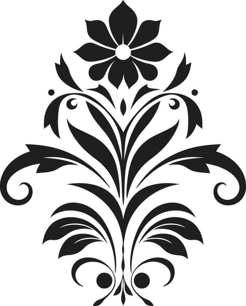 Graphit Blumen- Raffinesse schwarz Vektor Logo Verzierungen noir blühen Eleganz Einladung Karte dekorativ Grafik