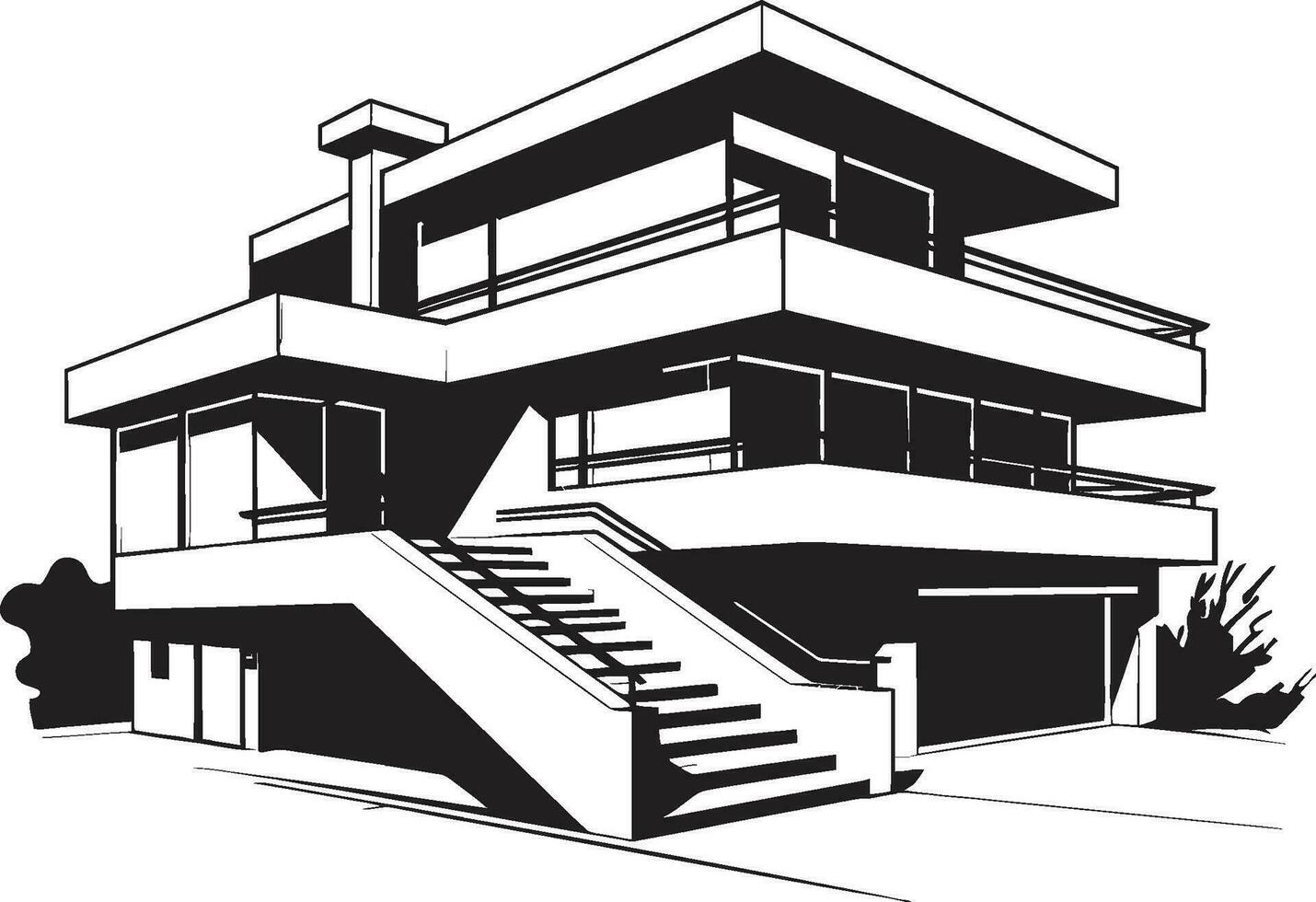 modisch Lebensraum Kennzeichen modern Haus Design Vektor Logo elegant Leben Symbol stilvoll Haus Idee Vektor Symbol