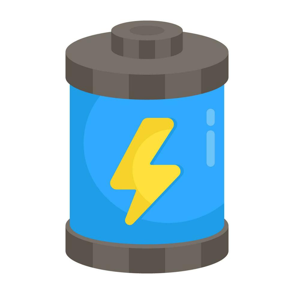 ett ikon design av batteri cell vektor