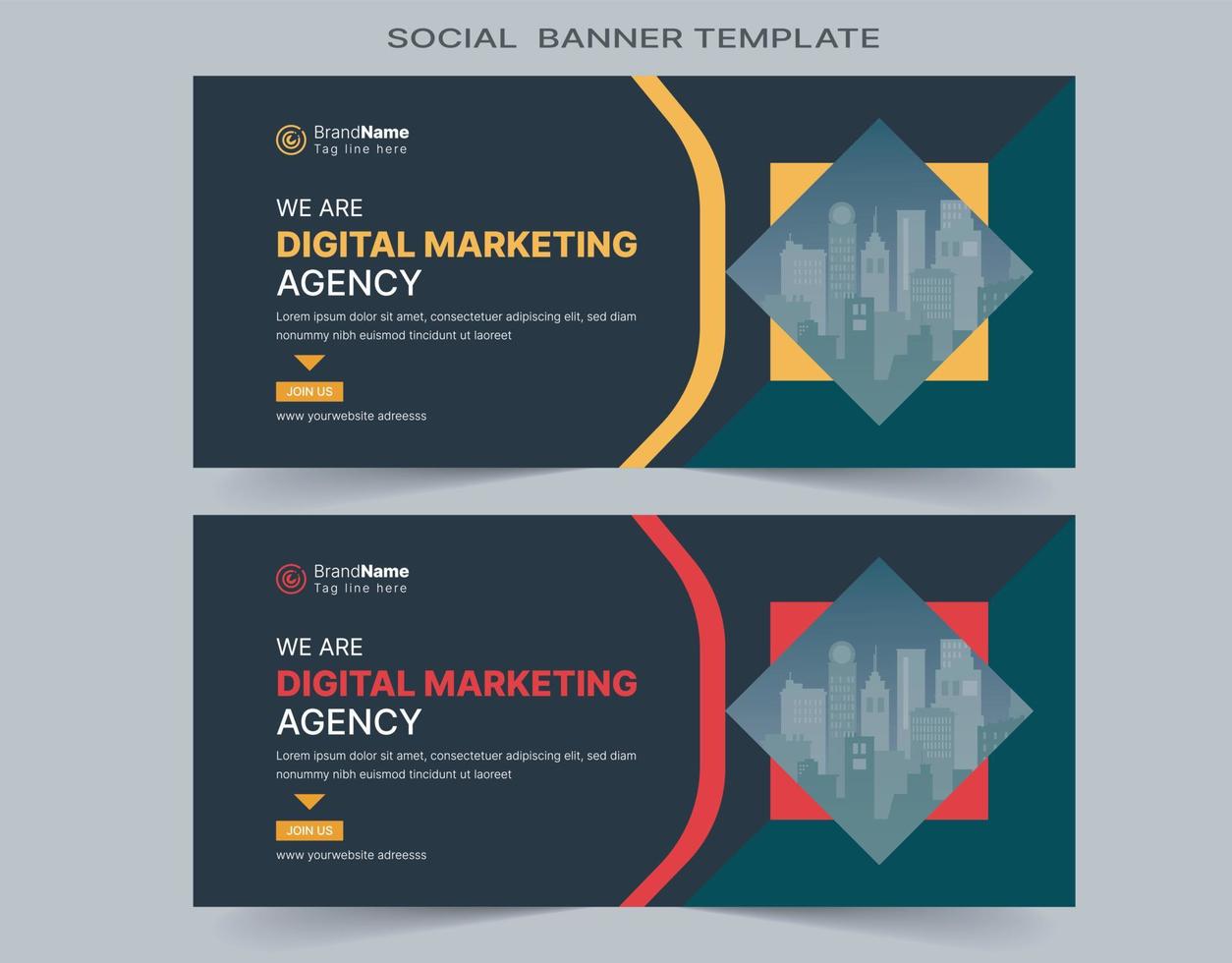 kreativ företags sociala medier banner design vektor