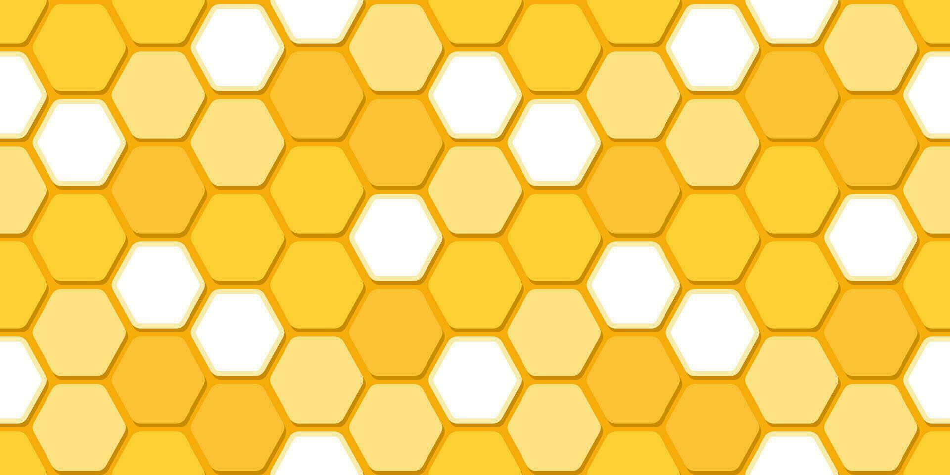 nahtlos Bienenstock Bienenwabe Muster, sechseckig Mode geometrisch Symmetrie Design, Muster zum Hintergrund, Verpackung, Stoff, Kleidung, Produktion, Drucken, Vektor Illustration