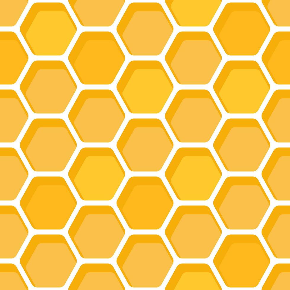 nahtlos echt Bienenstock Bienenwabe Muster, sechseckig Mode geometrisch Symmetrie Design, Muster zum Hintergrund, Verpackung, Stoff, Kleidung, Produktion, Drucken, Vektor Illustration