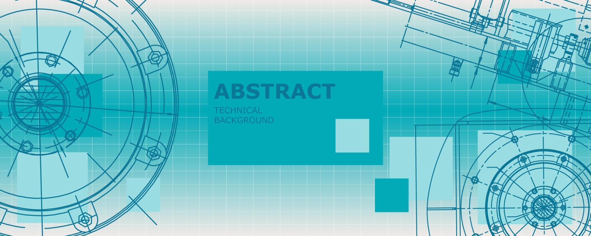 abstraktes Hintergrundkonzept Maschinenbau Zeichnung. technische Tapete vektor