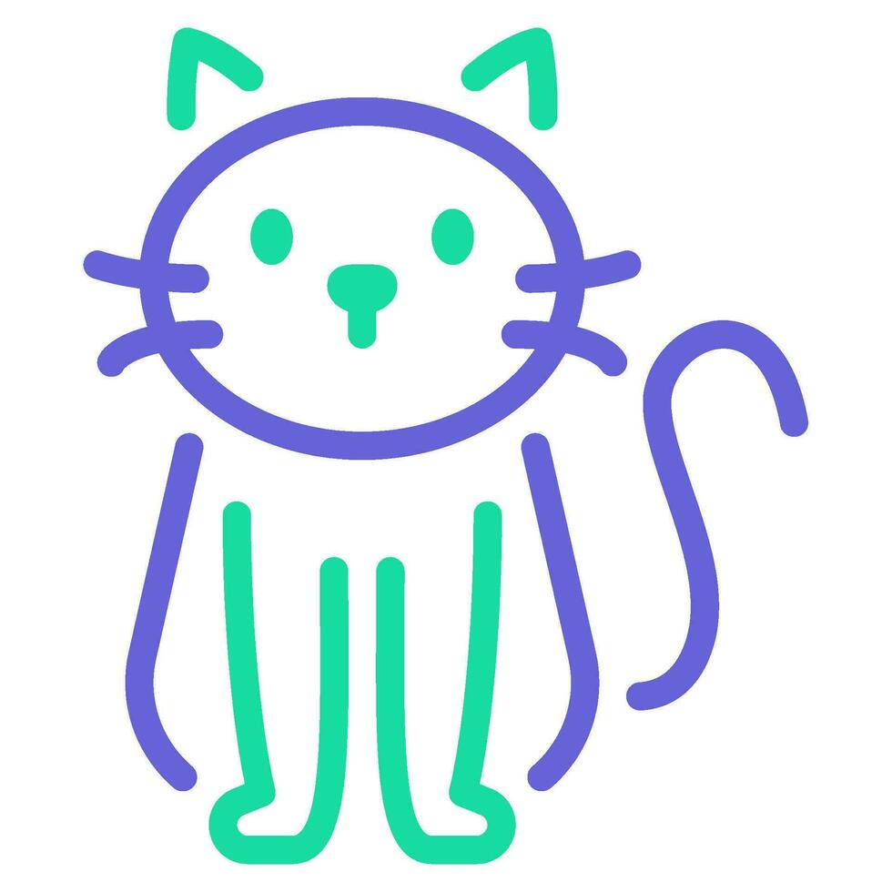 katt ikon illustration för webb, app, infografik, etc vektor